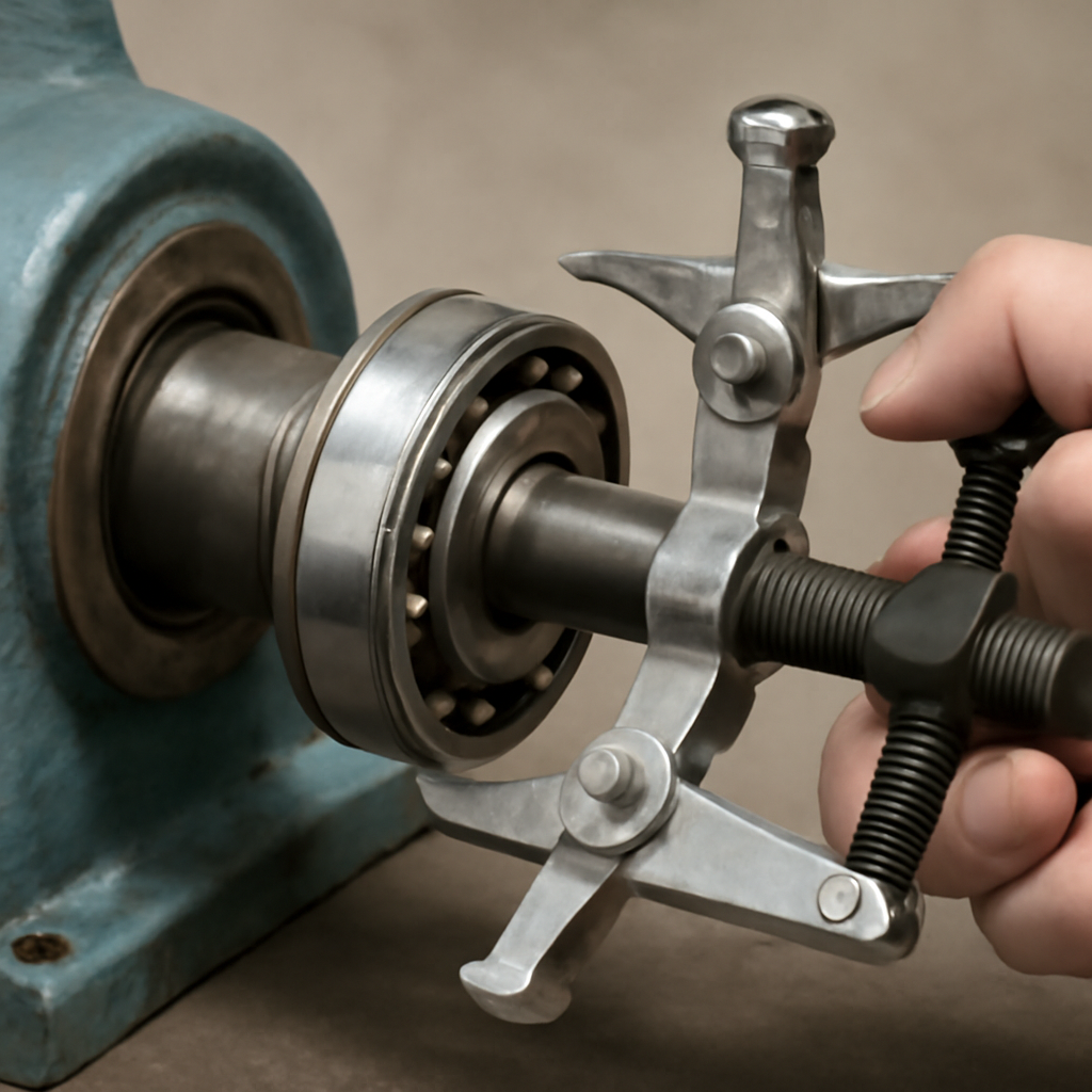 Freeing a locked adaptor sleeve without hammering the shaft