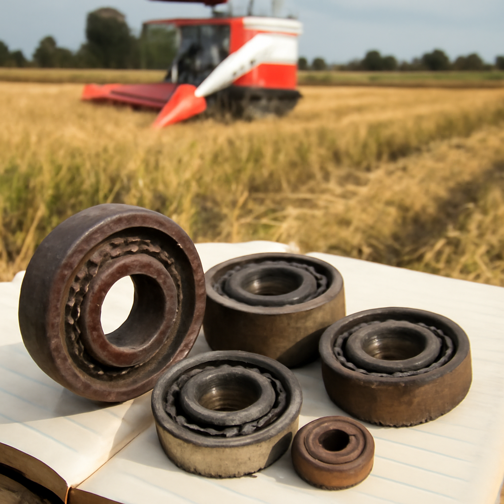 Rice harvester bearings in Piedmont: field notes on wear