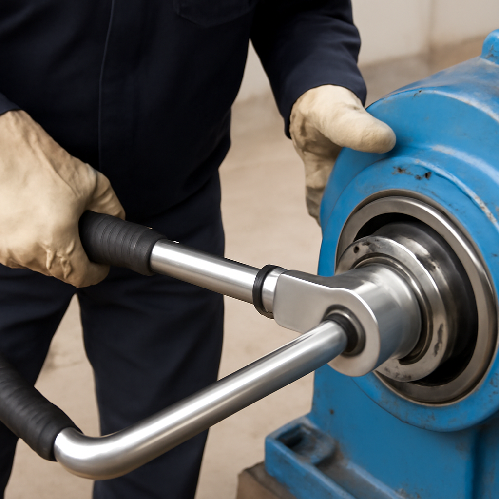 Torquing a KM locknut without a slugging wrench