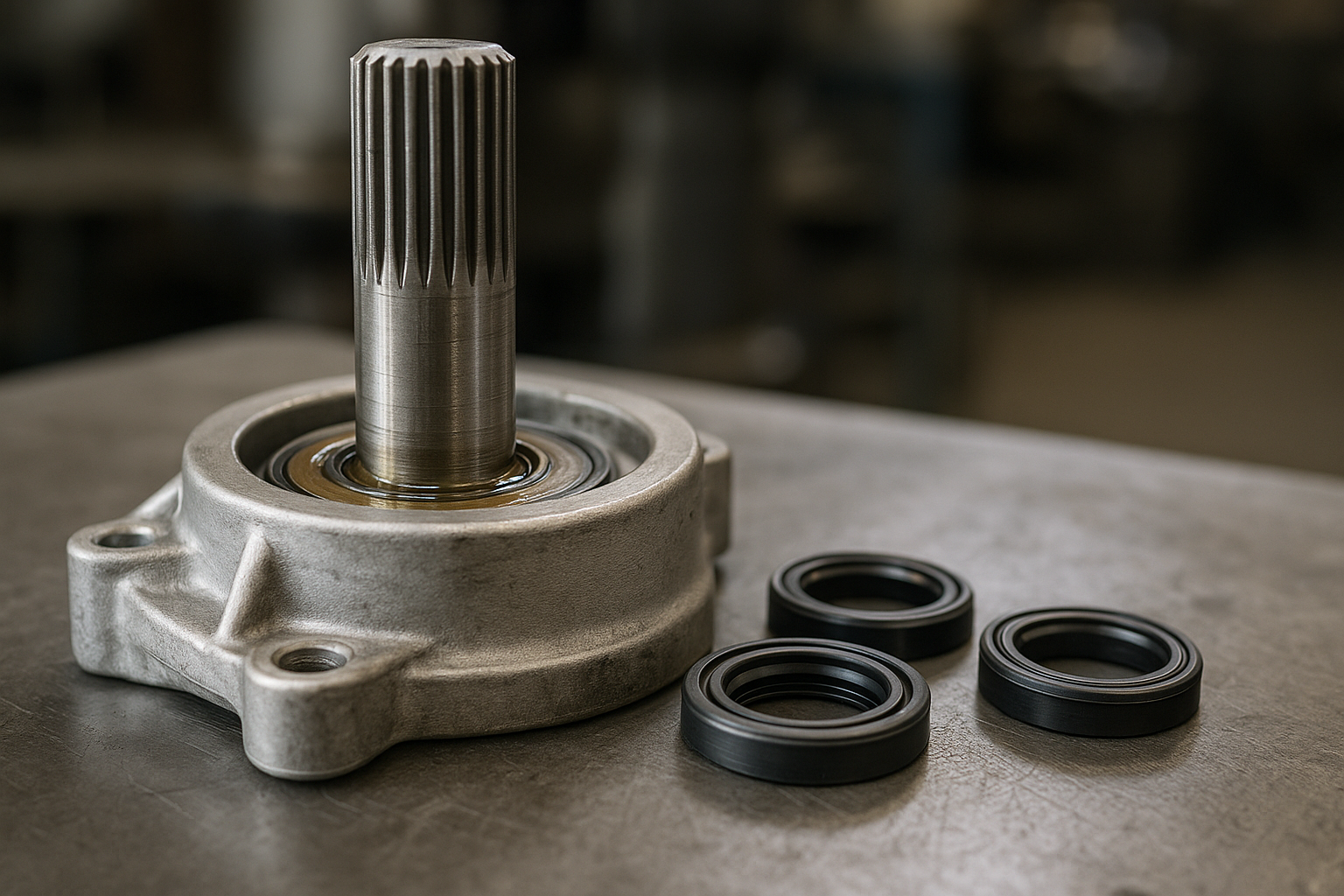 The gearbox output shaft that keeps weeping: single lip, double lip or PTFE